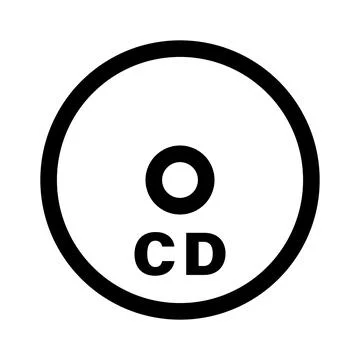 Simple CD icon. Compact disc. Vector. イラスト素材