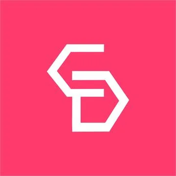 Simple CD, UD, VD initials geometric company logo Stock Illustration