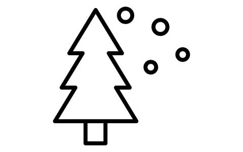 Simple cedar pollen image icon, black and white Illustrazione stock