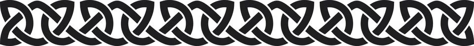 Simple Celtic border, black Stock Illustration