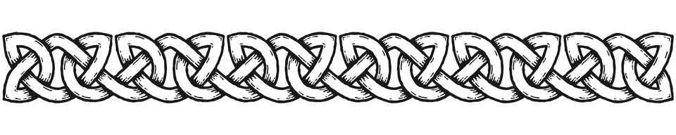 Simple Celtic border, with shadows Stock Illustration