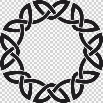 Simple Celtic circular frame, black Stock Illustration