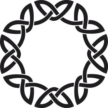 Simple Celtic circular frame, black Ilustração Stock