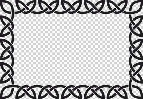 Simple Celtic frame, black Stock Illustration