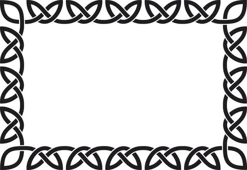 Simple Celtic frame, black Stockillustratie