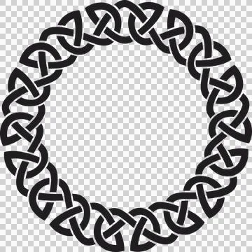 Simple Celtic knot circular frame, black Stock Illustration