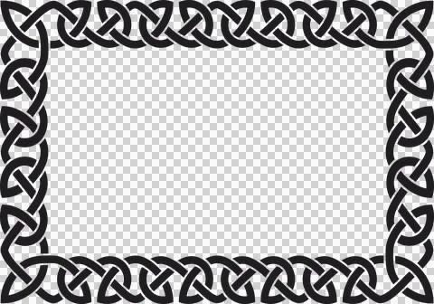 Simple Celtic knot frame, black Иллюстрация