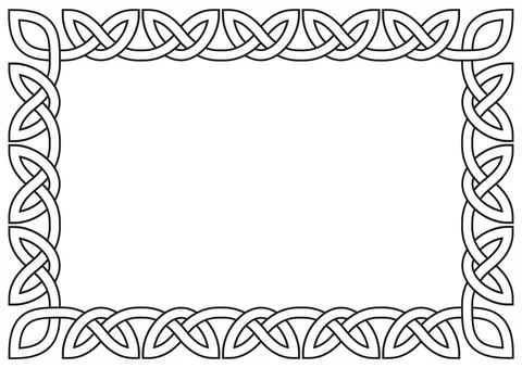 Simple Celtic knot frame Stock Illustration