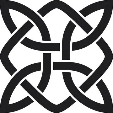 Simple celtic sign, black Stock Illustration