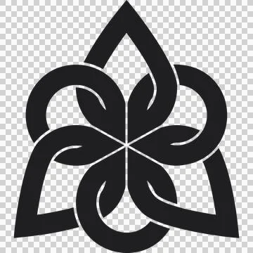 Simple celtic symbol, black Stock Illustration