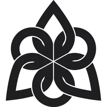 Simple celtic symbol, black Stock Illustration