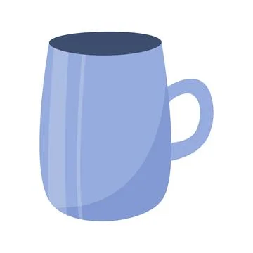 Simple ceramic cup isolated on white background Stock Illustration