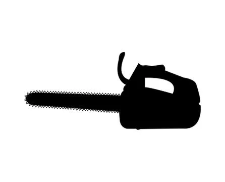 Simple chainsaw silhouette Stock Illustration