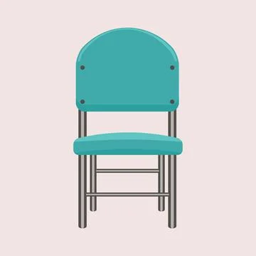 Simple Chair. Flat and solid color style Illustrated vector. Stock Illustration