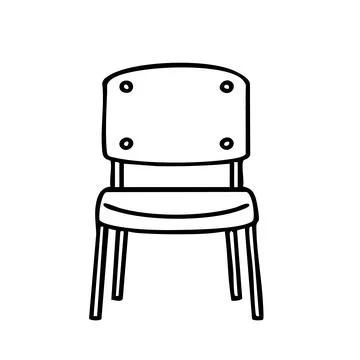 Simple Chair Icon Stock Illustration