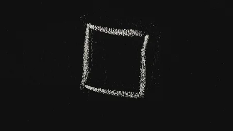 Simple chalk shapes on school blackboard Stock Footage 81595653