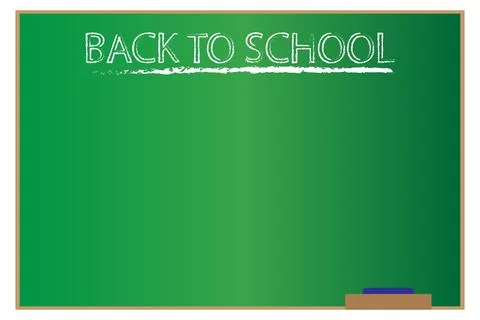 Simple Chalkboard Style Back to School Education Background Template Stock Illustration