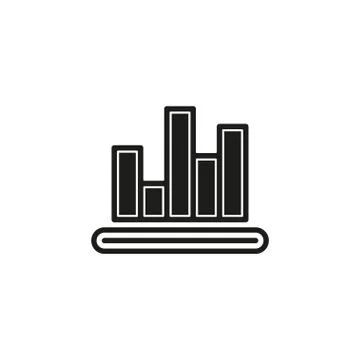 Simple Chart Vector Icon Stock Illustration