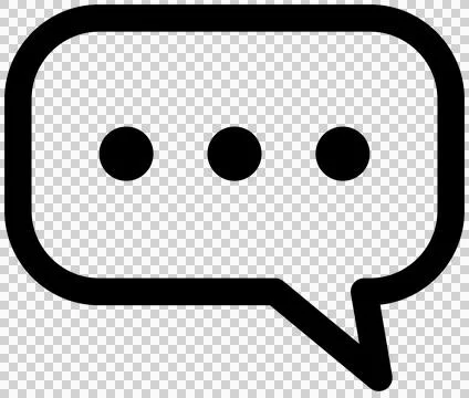 Simple chat or speech bubble icon Stock Illustration