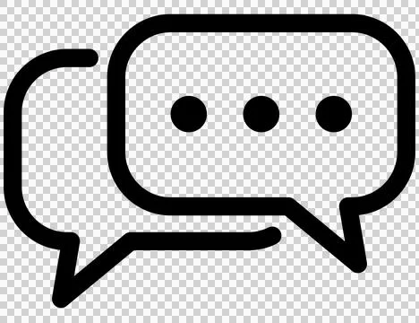 Simple chat or speech bubble icon Stock Illustration