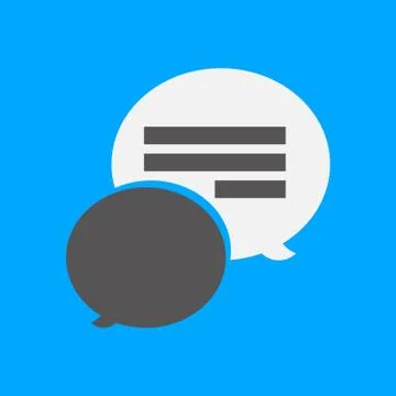 Simple Chat Symbol Icon Stock Illustration
