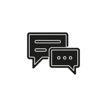 Simple Chat Vector Icon Stock Illustration