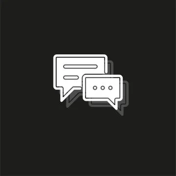 Simple Chat Vector Icon Stock Illustration