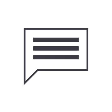 Simple chat  vector line icon, sign, illustration on background, editable stroke Stock Illustration
