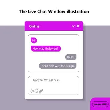 A simple chat window. Stock Illustration