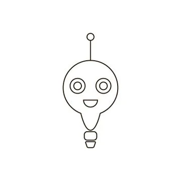 Simple chatbot icon AI symbol for call center Stock Illustration