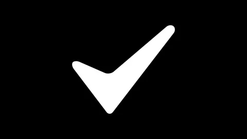 Simple check mark icon animation, symbolizing approval or confirmation Stock Footage 307124856