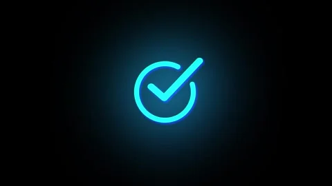 Simple check mark icon animation on the background ,check mark icon with circ Stock Footage 333830211