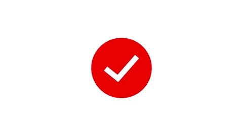 Simple check mark icon representing approval and confirmation Stock Footage 331301499