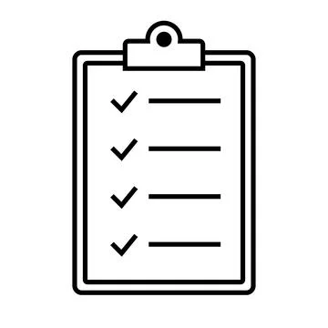 Simple checkboard icon. Task list and clipboard. Vector. Stock Illustration