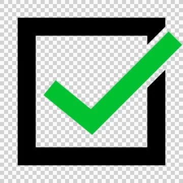 Simple checkbox icon, tick symbol Stock Illustration