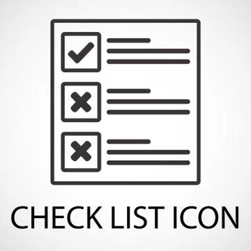 Simple checklist icon, vector Stock Illustration
