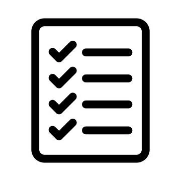 Simple checklist or to-do list icon representing planning, checklist icon, .. Illustrazione stock