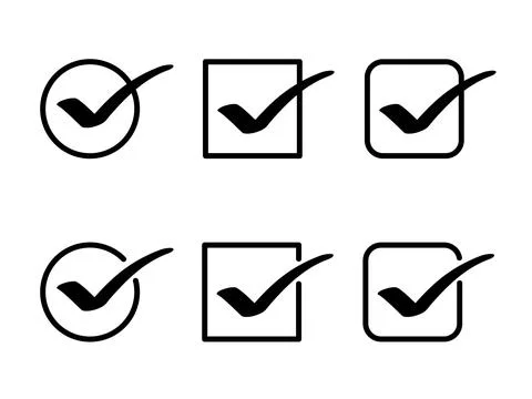 A simple checkmark icon. A design that symbolizes confirmation and approval. Stock Illustration