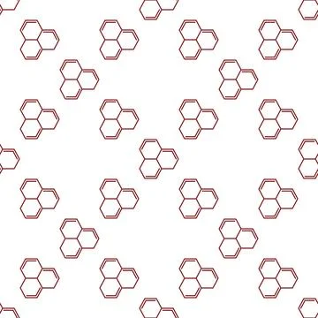 Simple Chemical Formula vector Chemistry seamless pattern in outline style Stock Illustration