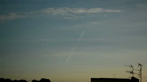 Simple chemtrail 스톡 동영상 21026755