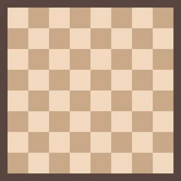 Simple chess board illustration. Brown checkered pattern. Stock Illustration