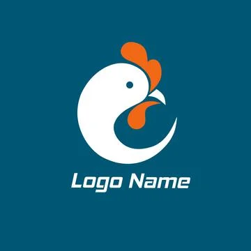 Simple chicken logo design Stock Illustration
