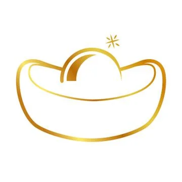 Simple Chinese Ingot Stock Illustration