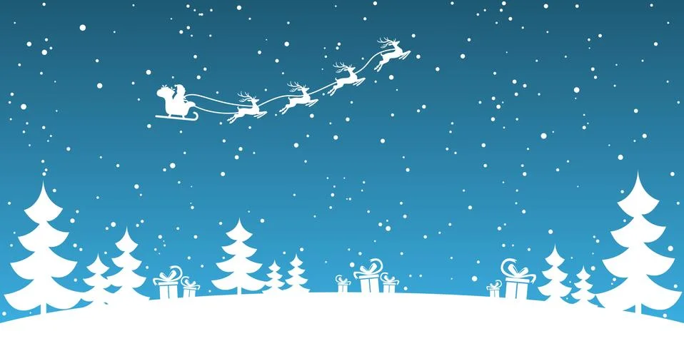 Simple christmas background with typical elements Stock Illustration