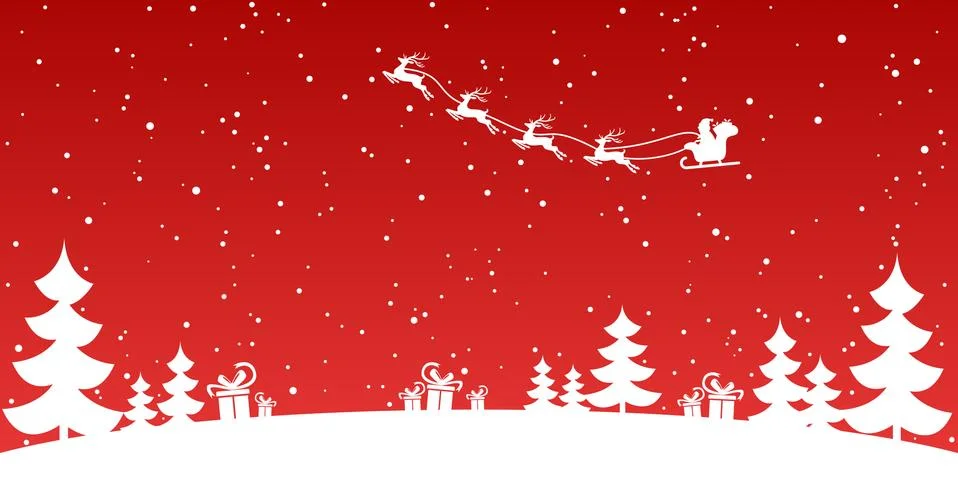Simple christmas background with typical elements Stock Illustration