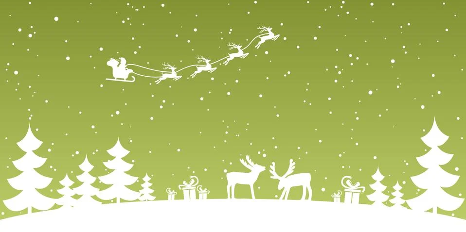 Simple christmas background with typical elements Stock Illustration