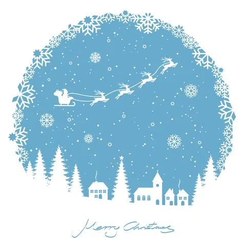 Simple christmas background with typical elements Stock Illustration