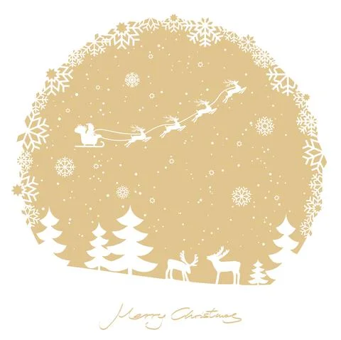 Simple christmas background with typical elements Stock Illustration