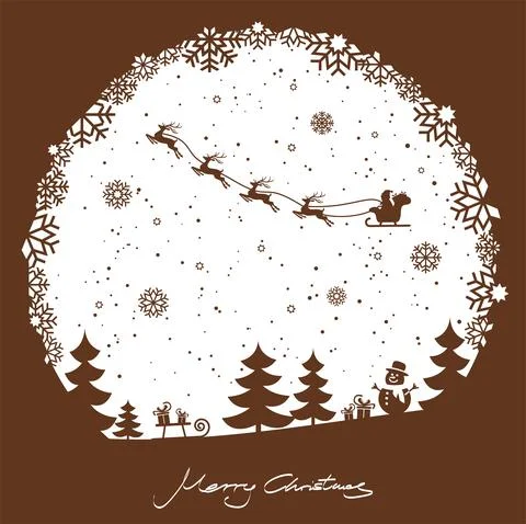 Simple christmas background with typical elements Stock Illustration