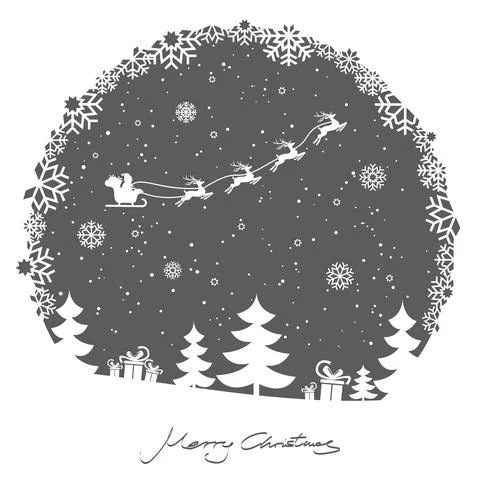 Simple christmas background with typical elements Stockillustratie